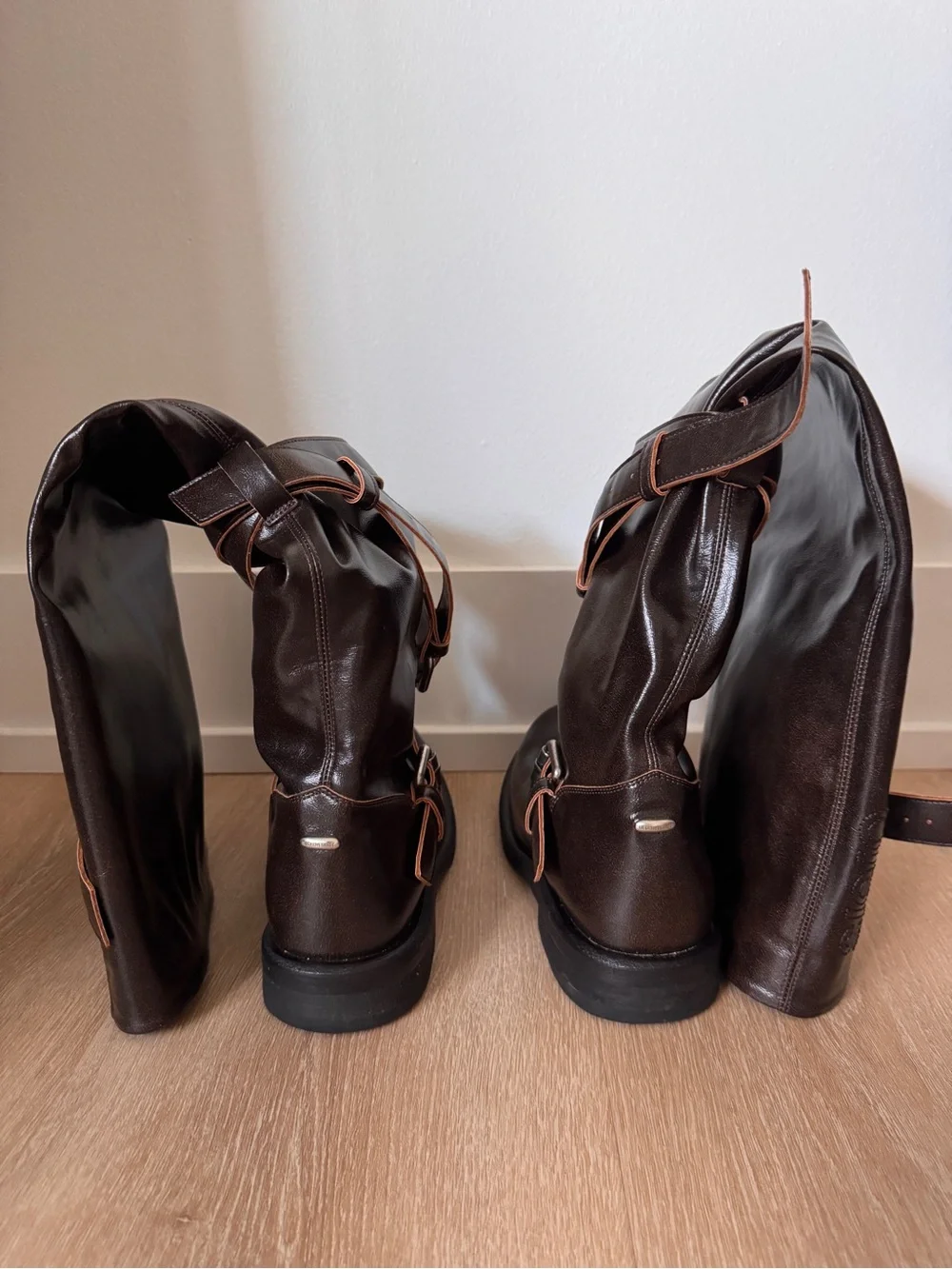 Over-the-Knee Riding Boots in Dark Brown